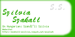 szilvia szakall business card